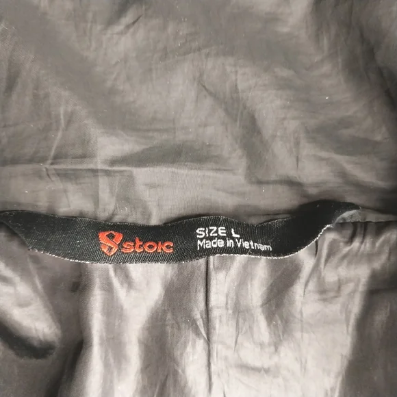 Stoic Womens Large Black Puffer Jacket Stand Up Collar - Picture 4 of 7